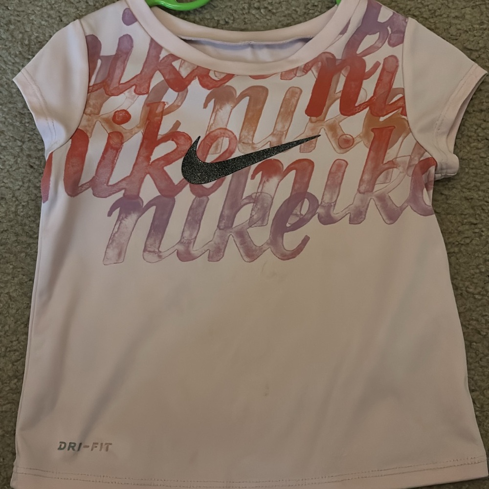 Nike Pink Short Sleeve Tee with Athletic Design